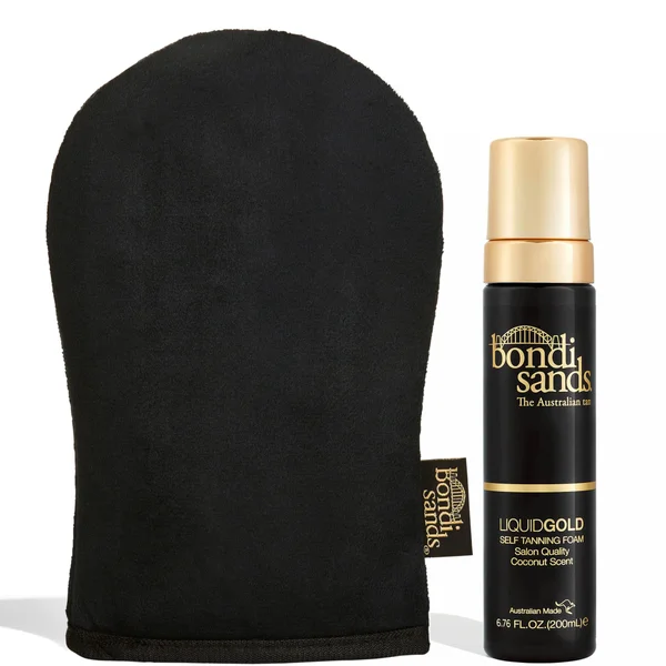 cult Bondi Sands Liquid Gold Self Tanning Foam + Mitt