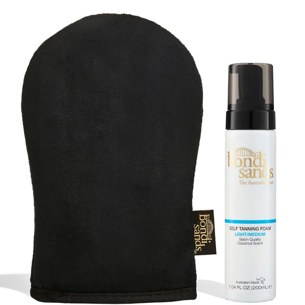cult Bondi Sands Self Tanning Foam 200ml - Light/Medium + Mitt
