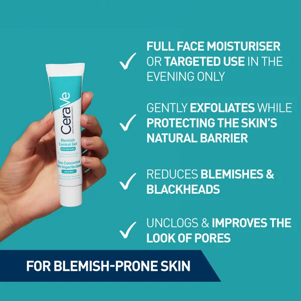 Cult CeraVe Blemish Control Gel Moisturiser With 2% Salicylic Acid & Niacinamide For Blemish-Prone Skin 40ml