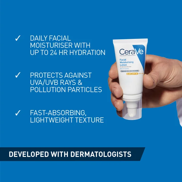 Cult CeraVe Day & Night Facial Moisturising Duo For Dry Skin With SPF 50 And Niacinamide