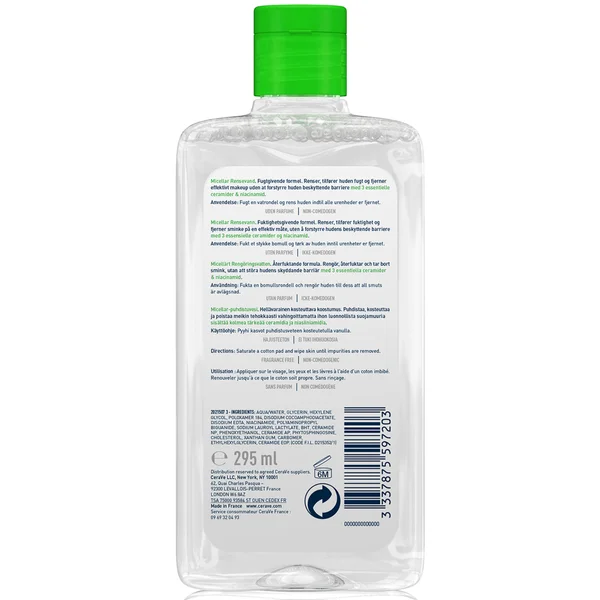 Cult CeraVe Micellar Cleansing Water With Niacinamide & Ceramides For All Skin Types 295ml