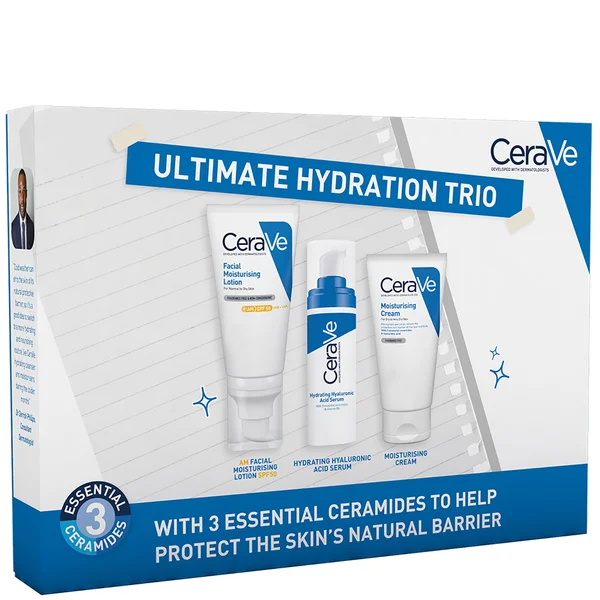 cult CeraVe Ultimate Hydration Routine: Moisturiser SPF and Hyaluronic Acid Serum Set