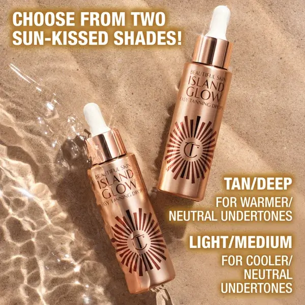 Cult Charlotte Tilbury Beautiful Skin Island Glow Easy Tanning Drops- Medium/Deep 30ml