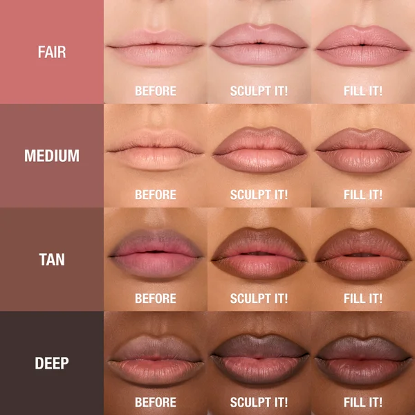 Cult Charlotte Tilbury Lip Cheat Contour Duo 0.78g (Various Shades)