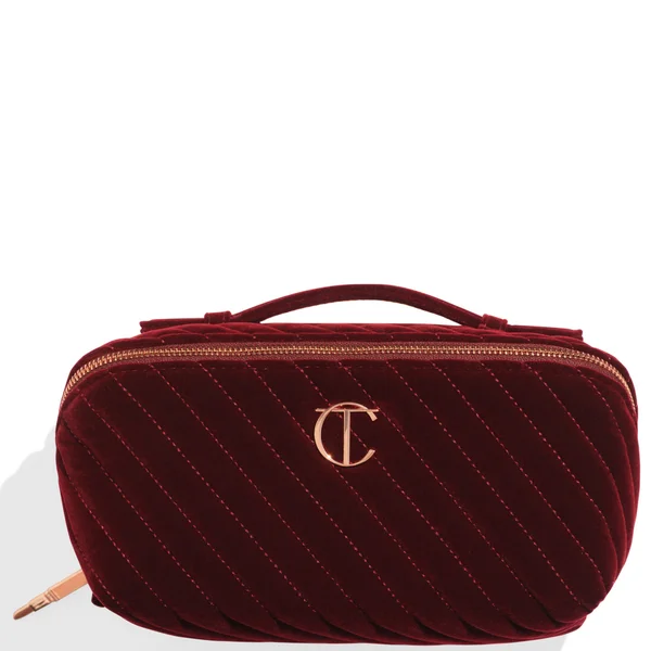 cult Charlotte Tilbury Organizer Velvet Makeup Bag - Large