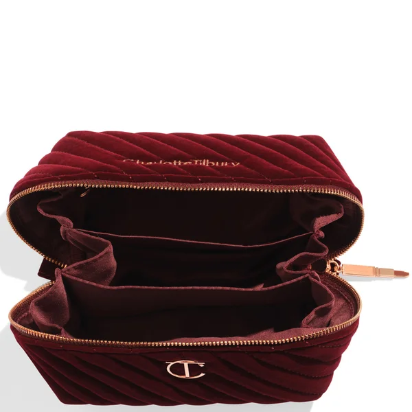 Cult Charlotte Tilbury Organizer Velvet Makeup Bag - Medium