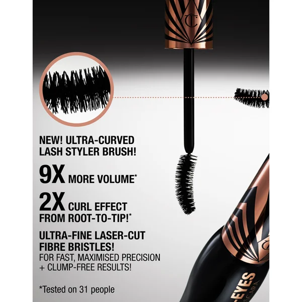 Cult Charlotte Tilbury Travel Size Exaggereyes Volume Mascara - Black 4ml