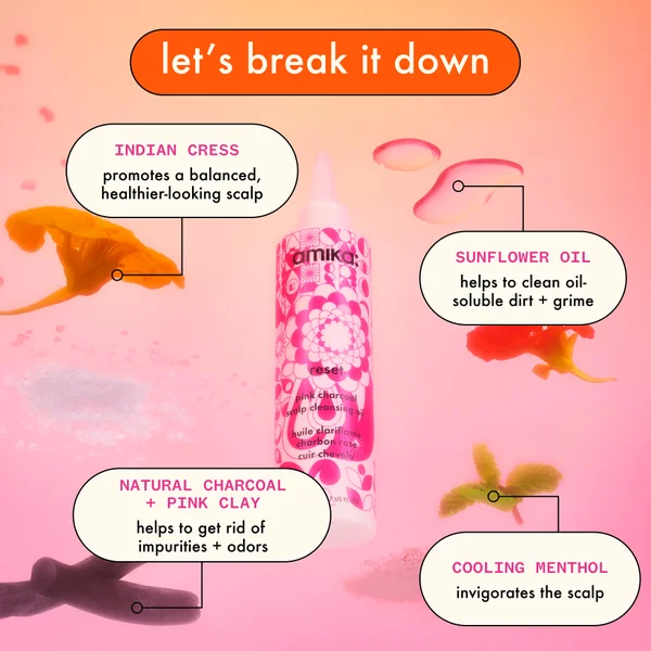Cult Amika Reset Pink Charcoal Scalp Cleansing Oil