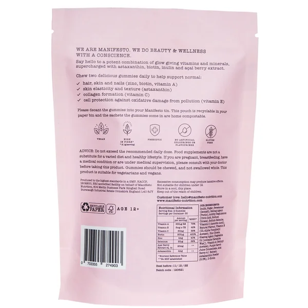 Cult Manifesto Beauty Gummies - 60 Gummies Refill