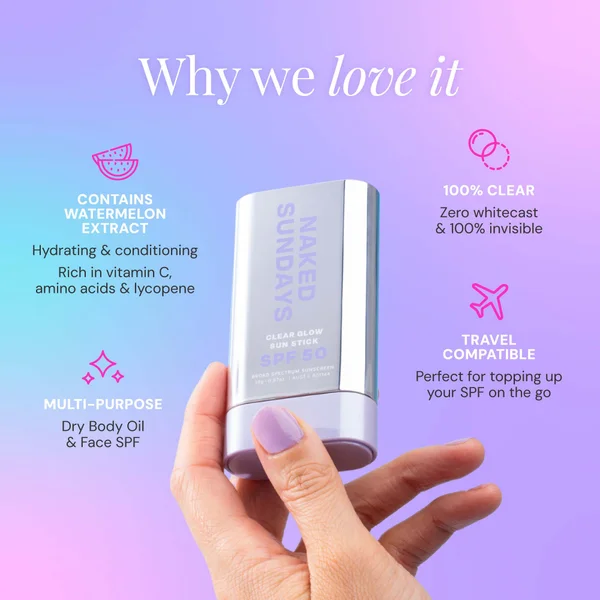 Cult Naked Sundays Clear Glow Sun Stick SPF50