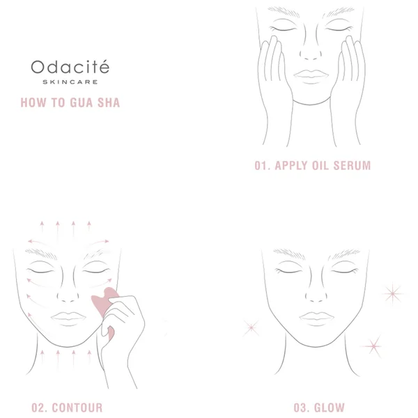Cult Odacité Crystal Contour Gua Sha - Rose Quartz