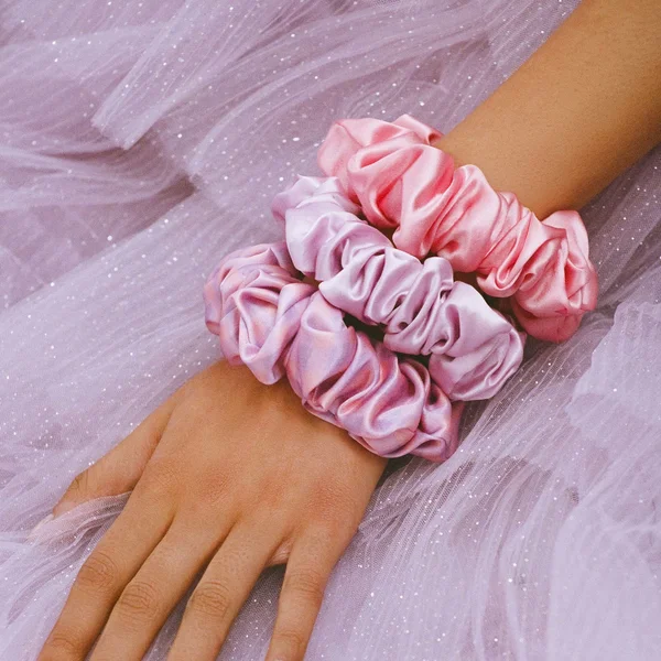 Cult Slip Pure Silk Large Scrunchies - Belleflower