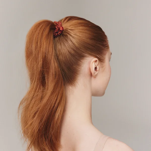 Cult Slip Pure Silk Skinny Scrunchies - Auburn