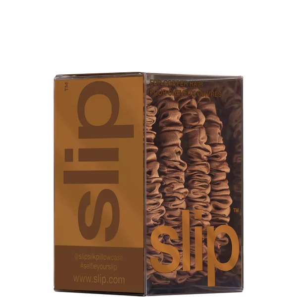 Cult Slip Pure Silk Skinny Scrunchies - Copper