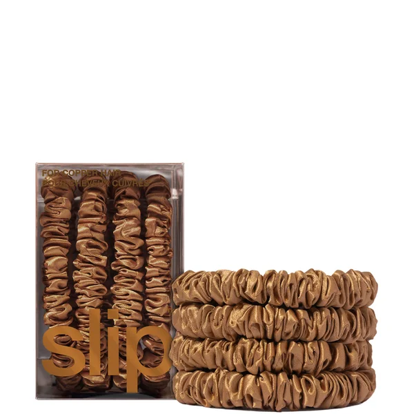 cult Slip Pure Silk Skinny Scrunchies - Copper