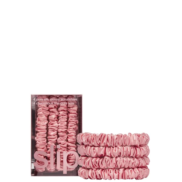 cult Slip Pure Silk Skinny Scrunchies - Rose
