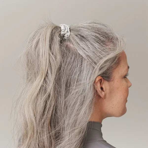 Cult Slip Pure Silk Skinny Scrunchies - Silver