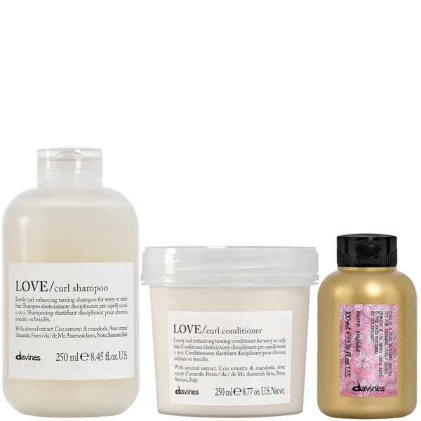 cult Davines LOVE CURL Shampoo + Conditioner + Curl Building Serum