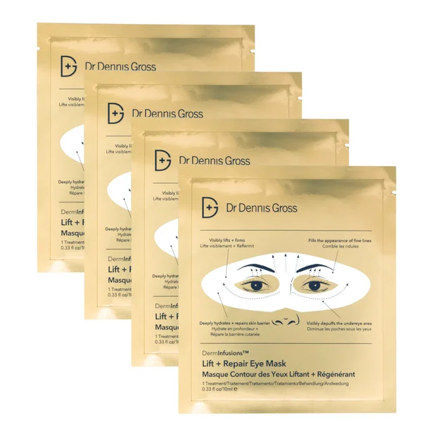 cult Dr Dennis Gross Skincare DermInfusions Lift + Repair Eye Mask 4-App 10ml