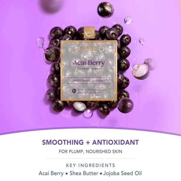 Cult FOREO Acai Berry UFO/UFO Mini Firming Face Mask For Ageing Skin (6 Pack)