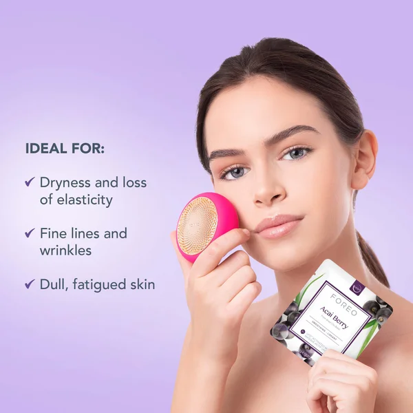 Cult FOREO Acai Berry UFO/UFO Mini Firming Face Mask For Ageing Skin (6 Pack)