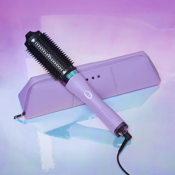 Cult Ghd Duet Blowdry Limited Edition Hair Dryer Brush In Galactic Lilac With Matching Heat-Resistant Bag & Mat
