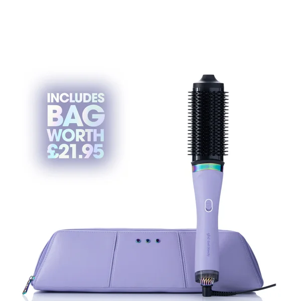 Cult Ghd Duet Blowdry Limited Edition Hair Dryer Brush In Galactic Lilac With Matching Heat-Resistant Bag & Mat