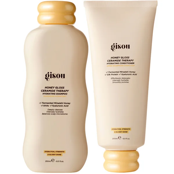 cult Gisou Honey Gloss Ceramide Cleanse Shampoo + Conditioner