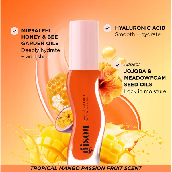 Cult Gisou Honey Infused Lip Oil - Mango Passion Punch 8ml