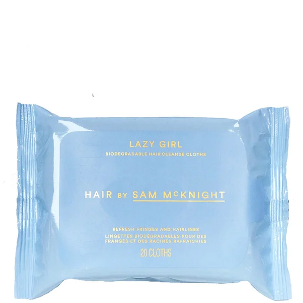 cult Hair By Sam McKnight Lazy Girl Biodegradable Hair Cleanse Cloths (20 Wipes)