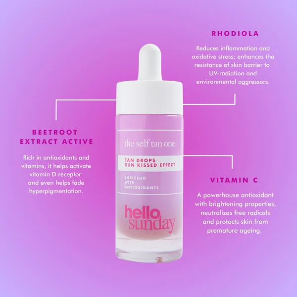 Cult Hello Sunday The Self Tan One Tanning Drops With Vitamin C 30ml