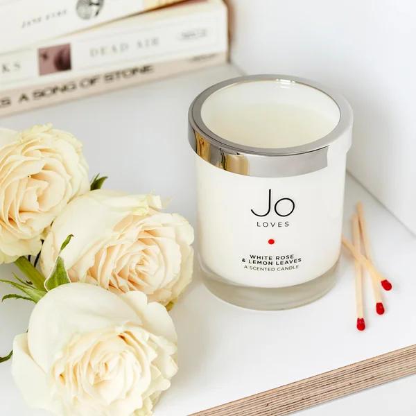 Cult Jo Loves A Home Candle – White Rose & Lemon Leaves