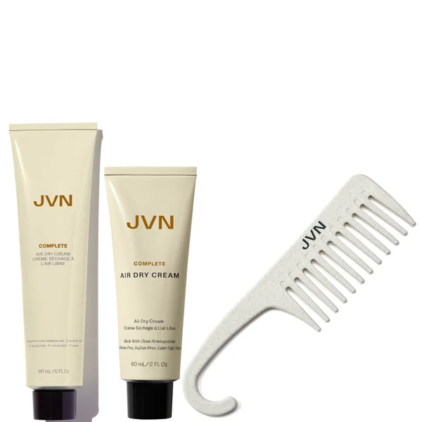 cult JVN Air Dry Cream Deluxe Mini and Wide Tooth Comb Trio