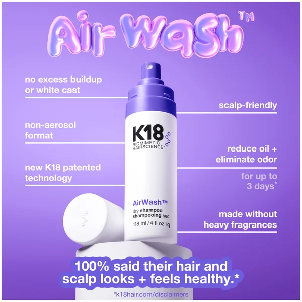 Cult K18 Biomimetic Hairscience AirWash Dry Shampoo 118ml