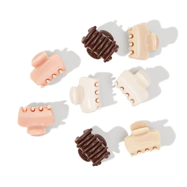Cult Kitsch Mini Puffy Rosewood Claw Clips 8 Piece Set