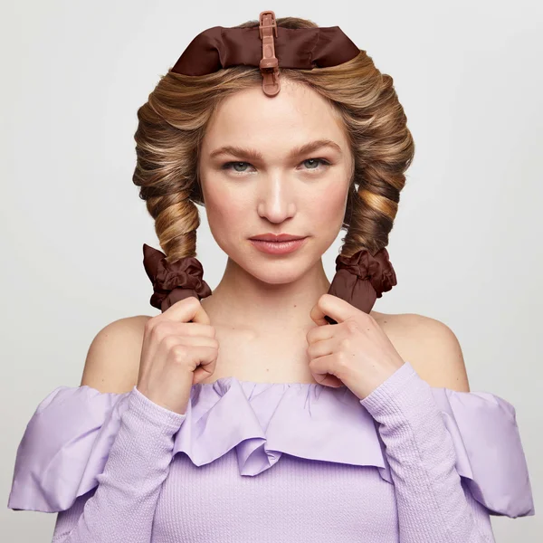 Cult Kitsch XL Satin Heatless Curling Set - Chocolate