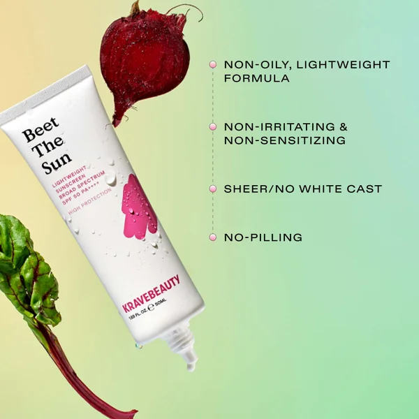Cult KraveBeauty Beet The Sun Lightweight Sunscreen Broad Spectrum SPF 50 PA++++ 50ml