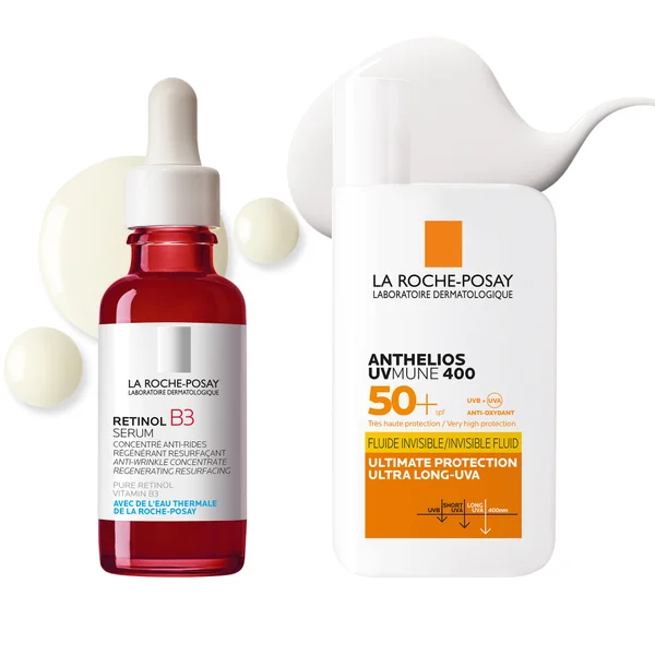 Cult La Roche-Posay Anti-Wrinkle Correct + Protect Duo Set: Retinol Serum And SPF50+