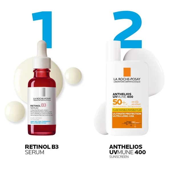 Cult La Roche-Posay Anti-Wrinkle Correct + Protect Duo Set: Retinol Serum And SPF50+