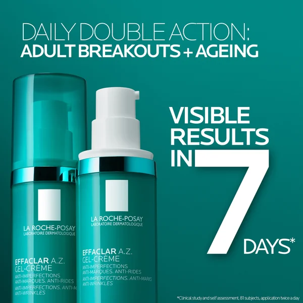 Cult La Roche-Posay Effaclar A.Z. Gel Moisturiser For Breakouts & Ageing With Azelaic Salicylic And Hyaluronic Acid 40ml