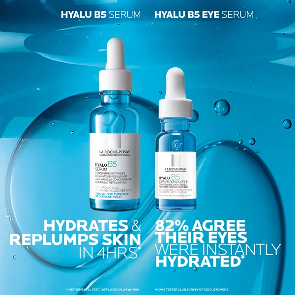 Cult La Roche-Posay Replump And Hydrate Hyalu B5 Duo: Face Serum And Eye Cream Hyaluronic Acid Concentrated Care