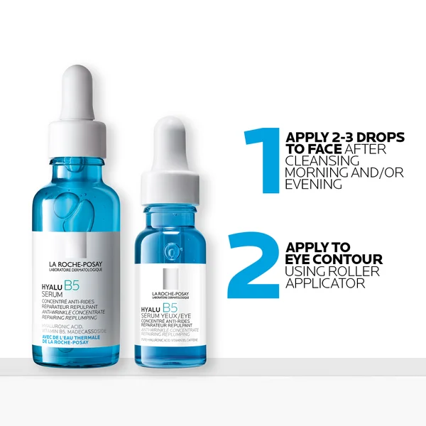 Cult La Roche-Posay Replump And Hydrate Hyalu B5 Duo: Face Serum And Eye Cream Hyaluronic Acid Concentrated Care