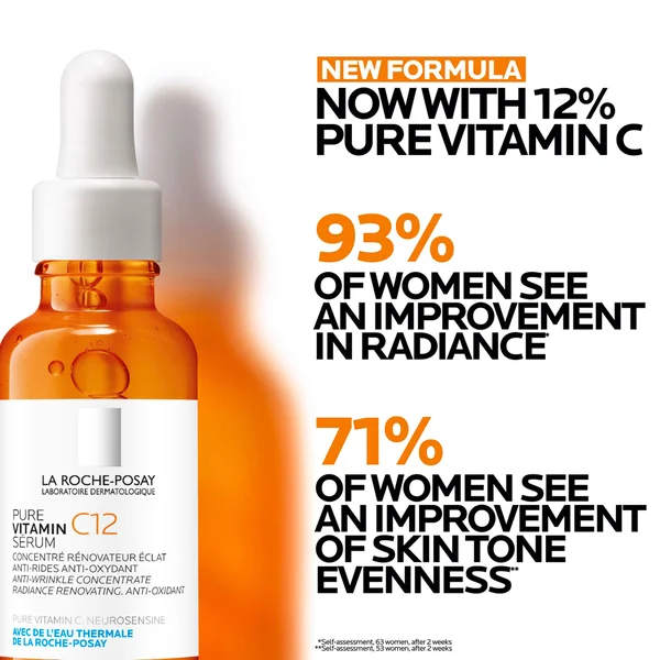 Cult La Roche-Posay Vitamin C12 Serum Anti-Wrinkle And Radiance Restoring Serum 30ml