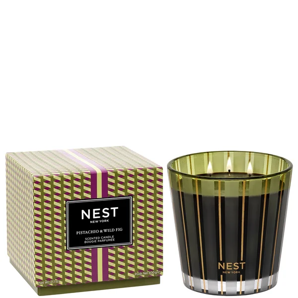 cult NEST New York Pistachio & Wild Fig 3 Wick Candle 600g