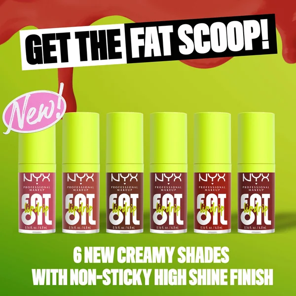 Cult NYX Professional Makeup Fat Oil Lip Drip 12H Hydration Non-Sticky Finish Lip Gloss 4.8ml (Various Shades)