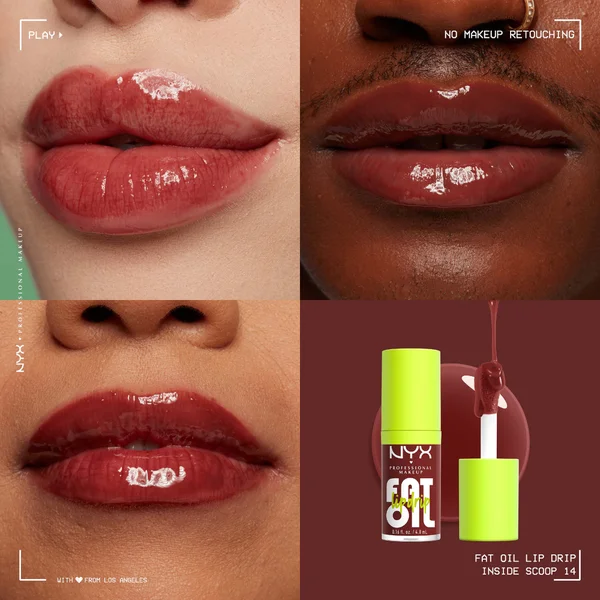 Cult NYX Professional Makeup Fat Oil Lip Drip 12H Hydration Non-Sticky Finish Lip Gloss 4.8ml (Various Shades)