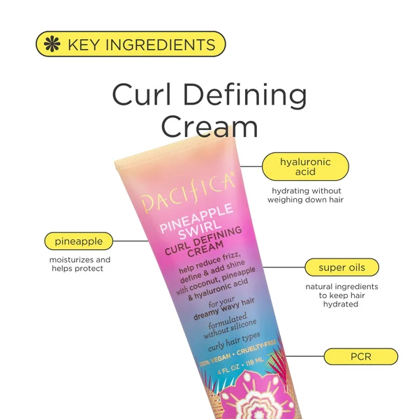 Cult Pacifica Pineapple Swirl Curl Defining Cream 118ml