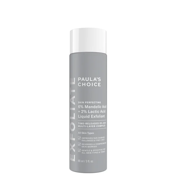 cult Paula's Choice Skin Perfecting 6% Mandelic Acid and 2% Lactic Acid Liquid Exfoliant 88ml