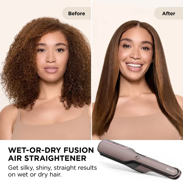 Cult Shark Beauty FlexFusion Straight 5-in-1 Air And Ceramic Styling Drying & Straightening System With Storage Case - Cosmic Blush
