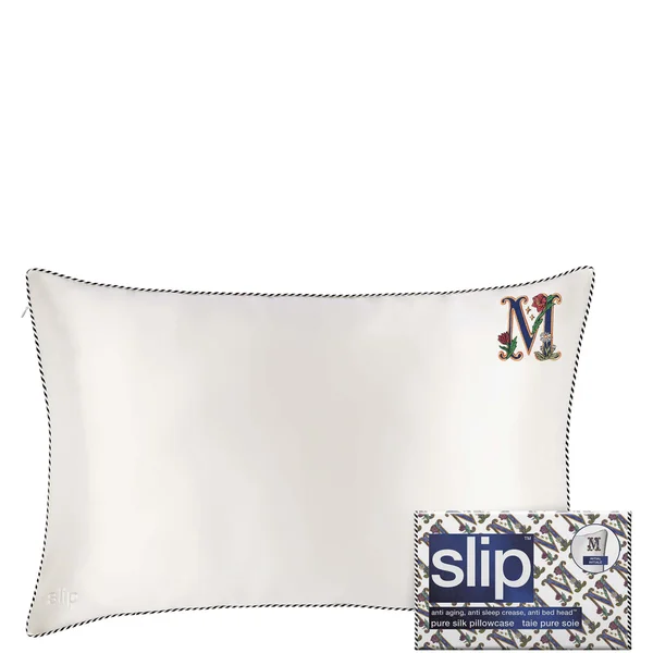 cult Slip Pure Silk Initial Collection Queen Pillowcase - White | M